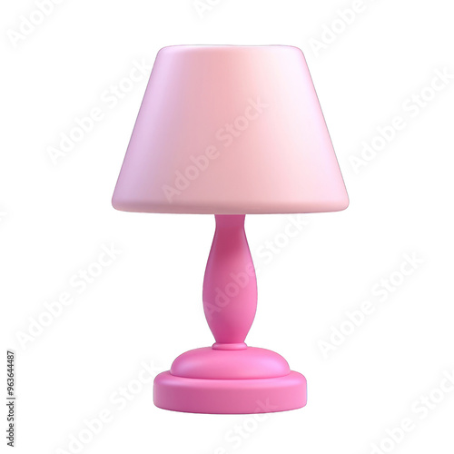 A stylish pink lamp, perfect for adding a touch of color and elegance to any room decor. Ideal for cozy evenings and bright designs. 3d render photo