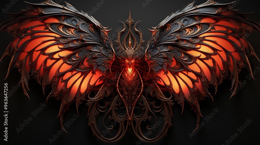 Demon wings isolated on transparent background Demon wings isolated on transparent background