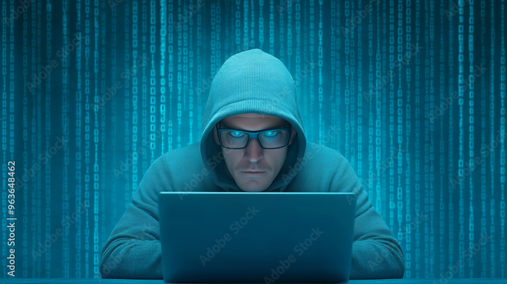 Skilled individual working with laptop in a tech environment Skilled individual working with laptop in a tech environment