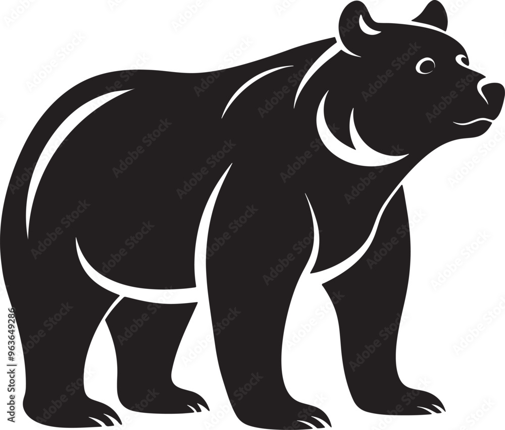 bear silhouette vector art illustration bear silhouette vector art illustration