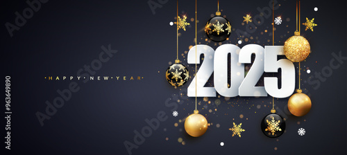 Premium Vector Design for 2025 New Year Celebration