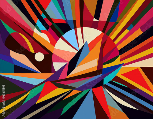 Wallpaper Mural Retro Futuristic Background in a Dynamic Design Torontodigital.ca