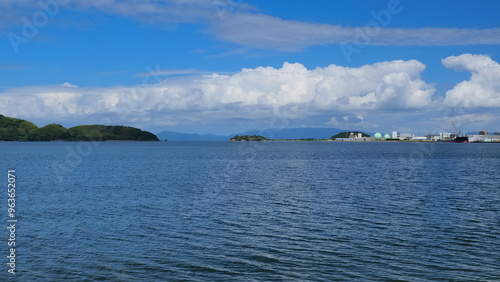 米子市湊山公園からの中海2（8月）