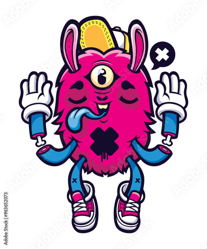 Llamaste, Funny Llama doing yoga, vector art character graphic drawing illustration for stickers, streetwear, t-shirts, logos, print-on-demand, print, or branding