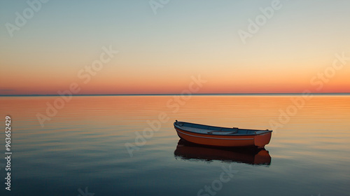 beautiful little boat on the lake