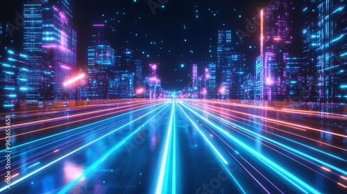 futuristic road hologram