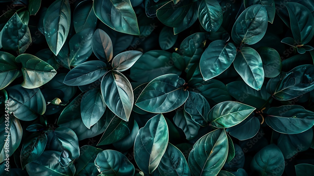 Green plant leaf in abstract arrangement Green plant leaf in abstract arrangement