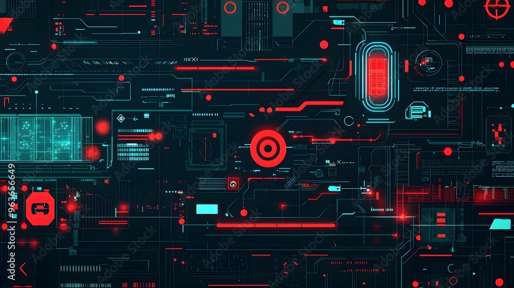 Futuristic Digital Interface Background. Futuristic Digital Interface Background.