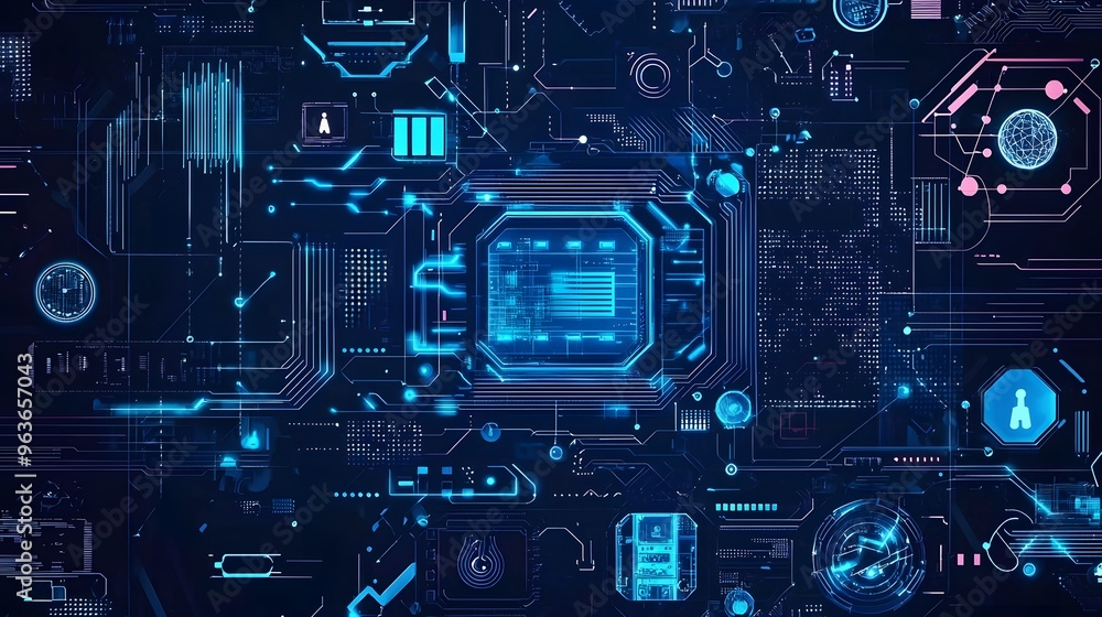 Futuristic Technology Background. Futuristic Technology Background.