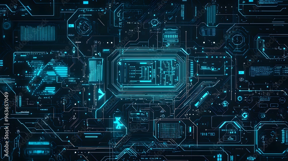 Futuristic Technology Interface. Futuristic Technology Interface.