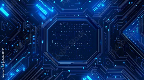 Abstract Digital Circuit Board Background.