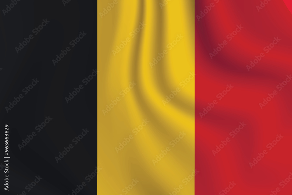 Obraz premium Flag of Belgium. Belgian national symbol in official colors. Template icon. Abstract vector background