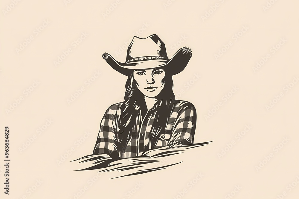 background image of a cowboy woman, western illustration style, western. background image of a cowboy woman, western illustration style, western.