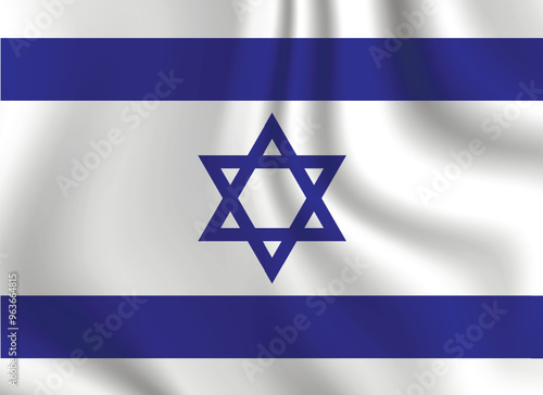 Flag of Israel. Israeli national symbol in official colors. Template icon. Abstract vector background