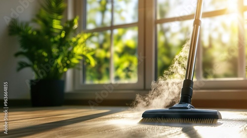 Wallpaper Mural Close-up of a vacuum cleaner cleaning a hardwood floor. Torontodigital.ca
