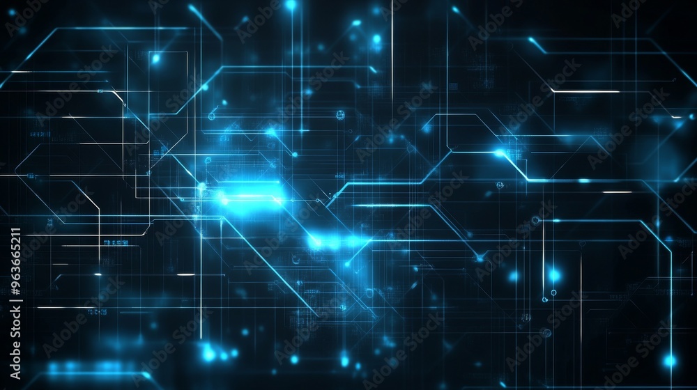 Obraz premium Abstract Blue Technology Background