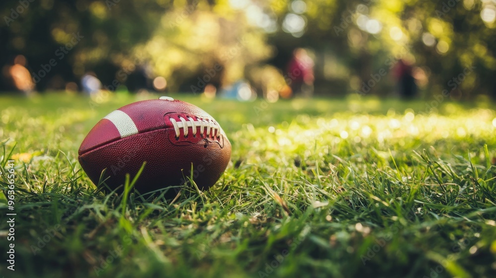 Football on Grass Field Football on Grass Field