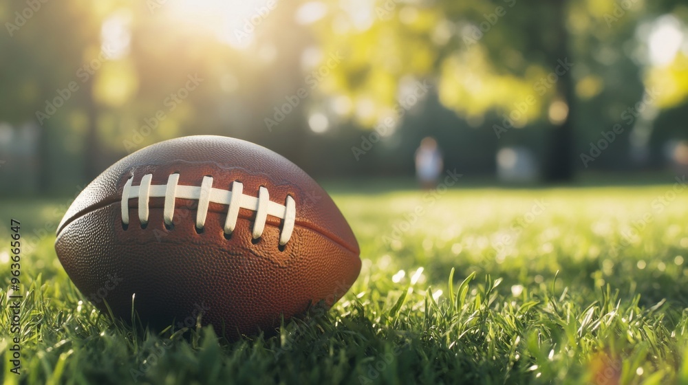Football on a Sunny Field