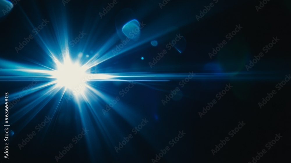 Obraz premium Bright Light Burst on Black Background