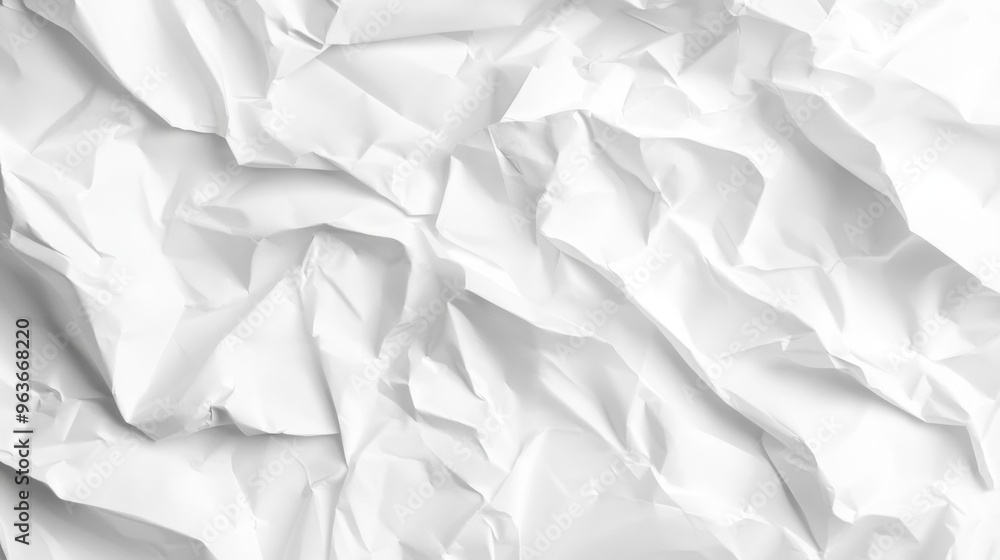 Textured White Crumpled Paper Background Textured White Crumpled Paper Background