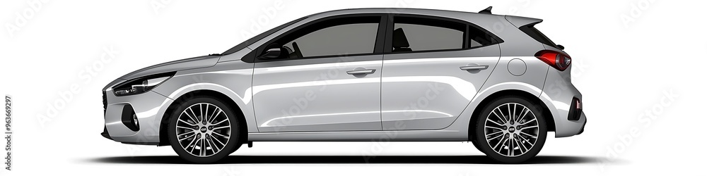 Hatchback design showcased in detail, isolated on white for clear visibility. Hatchback design showcased in detail, isolated on white for clear visibility.