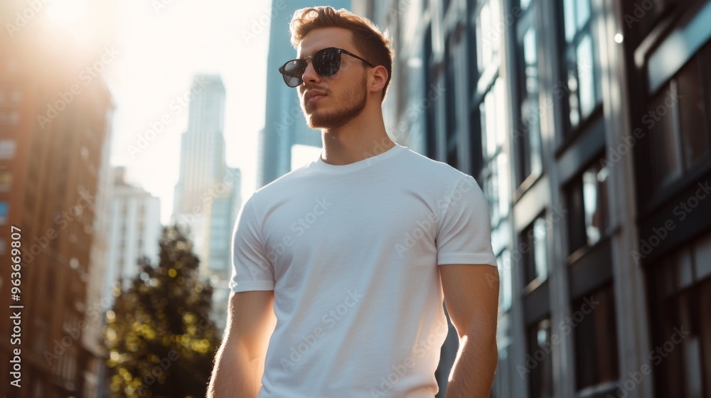 Stylish Young Man in Urban Setting Stylish Young Man in Urban Setting