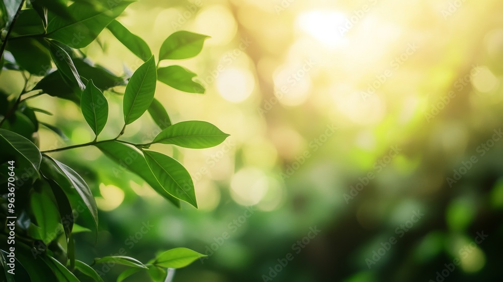 Serene Green Leaves in Soft Light Serene Green Leaves in Soft Light