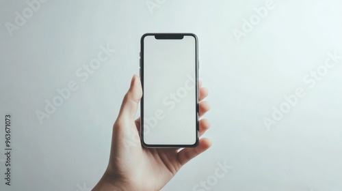 Blank Smartphone Display in Hand