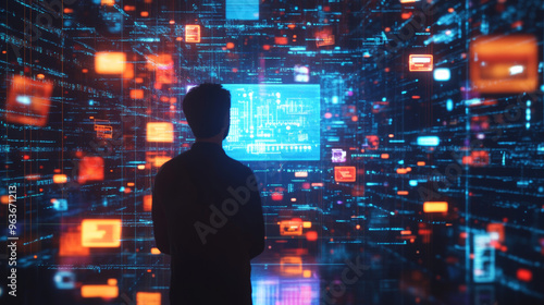 Wallpaper Mural The mood should be innovative, energetic, and connected, highlighting the limitless potential of online business. Use a modern, vibrant design to emphasize technology and global reach. Torontodigital.ca