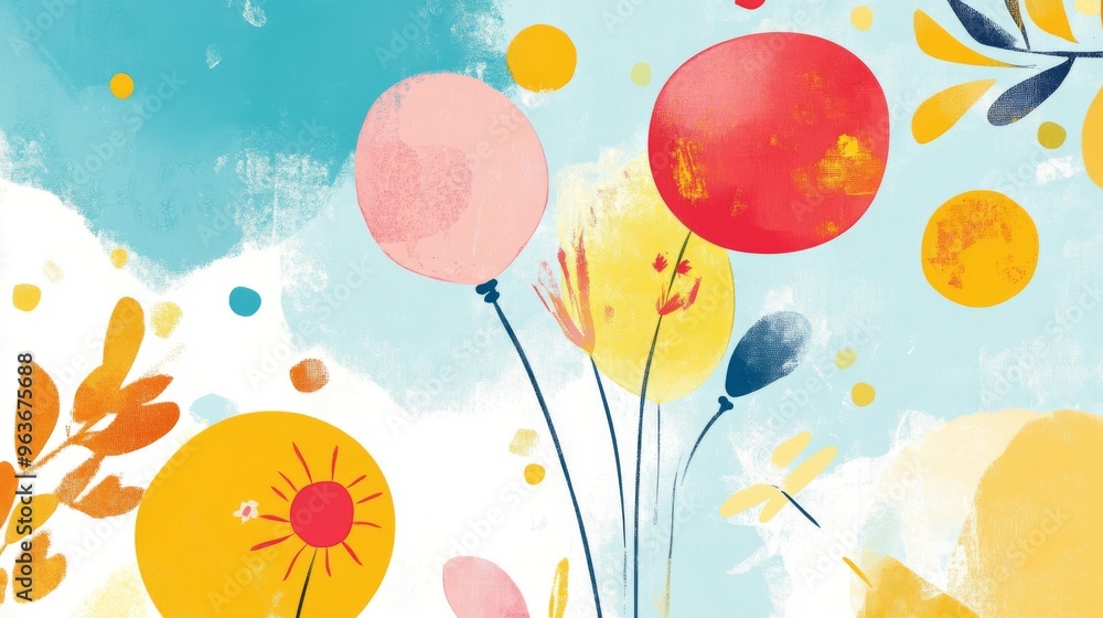 Fototapeta premium Colorful Floral Celebration