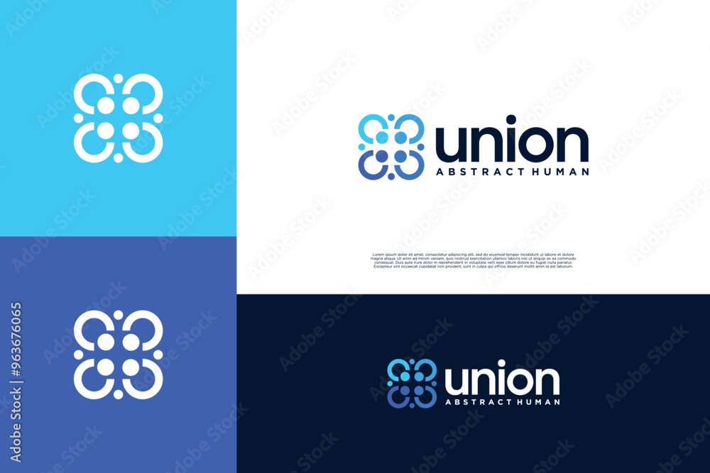 Abstract people group logo design Abstract people group logo design