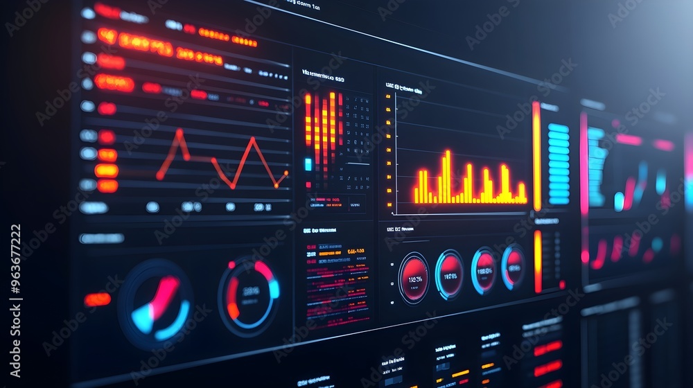 Futuristic Digital Interface with Data Analytics Futuristic Digital Interface with Data Analytics