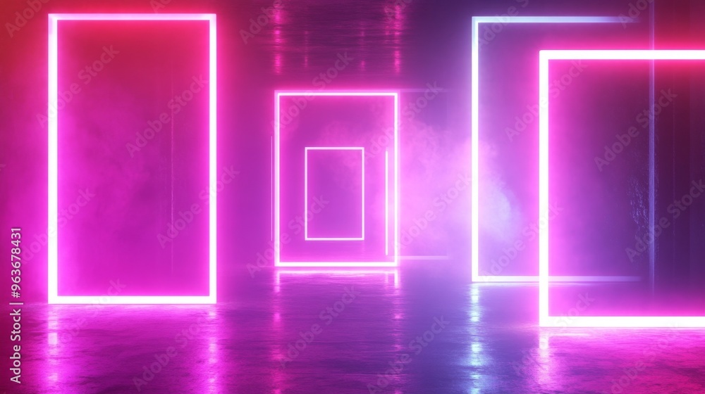 Neon Light Abstract Installation Neon Light Abstract Installation