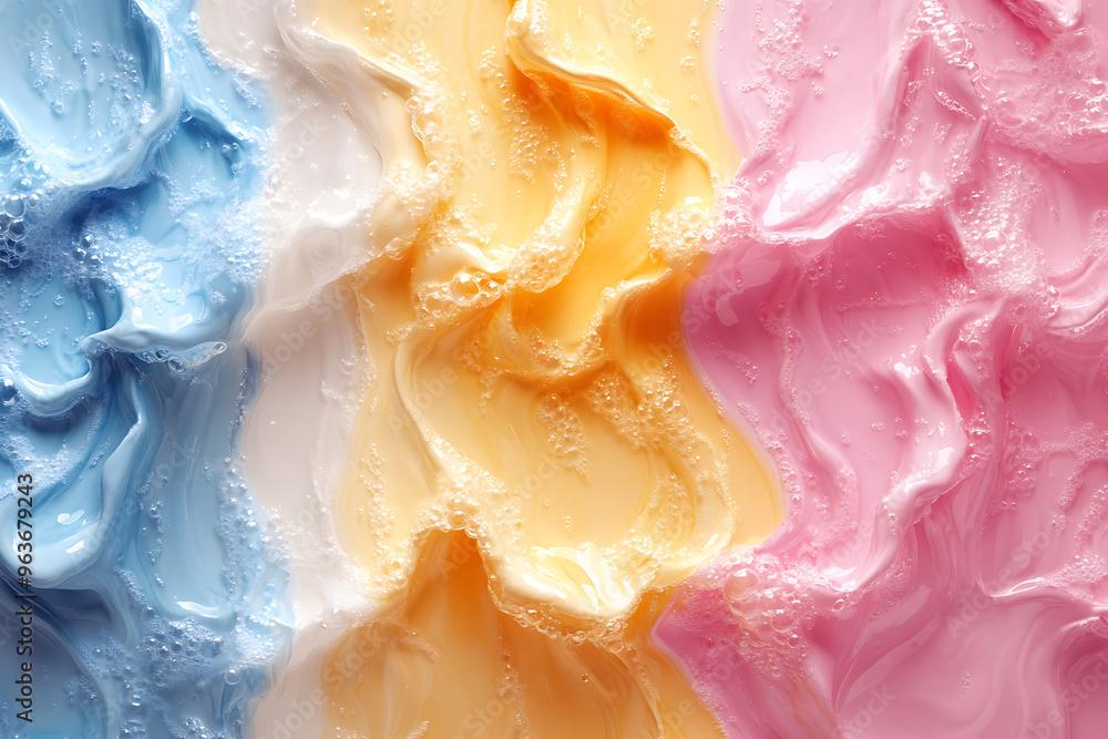 3D rendering of exquisite liquid multi-colored paints swirling in water, creating a vibrant, dynamic background with fluid, artistic motion.
3D rendering of exquisite liquid multi-colored paints swirling in water, creating a vibrant, dynamic background with fluid, artistic motion.