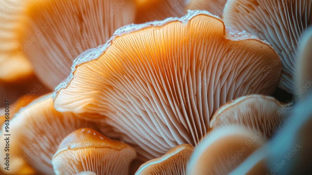 Captivating Mushroom Gills in Warm Tones Captivating Mushroom Gills in Warm Tones