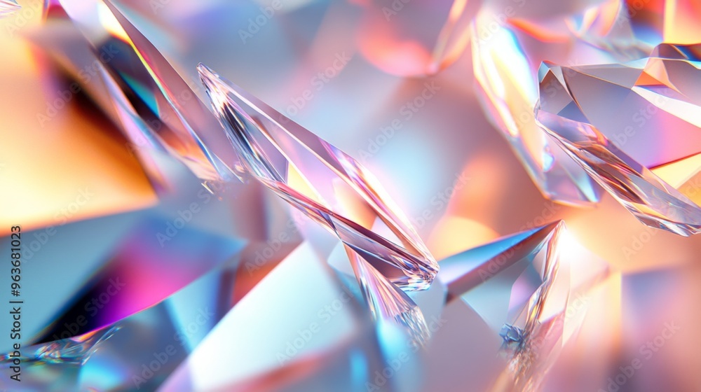 Fototapeta premium Colorful Crystal Reflections