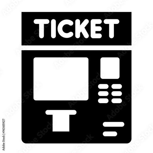 Ticket machine icon representing self-service kiosks for purchasing railway tickets.