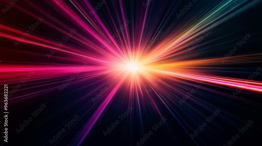Colorful Light Rays Burst Colorful Light Rays Burst