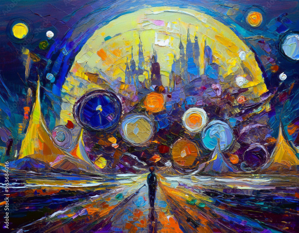 Retro Futuristic Background in a Dynamic Design Retro Futuristic Background in a Dynamic Design