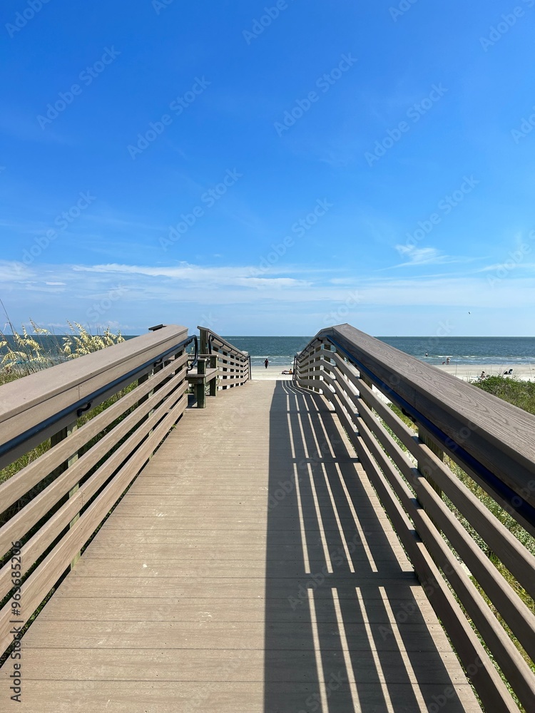 Obraz premium Boardwalk by the beach