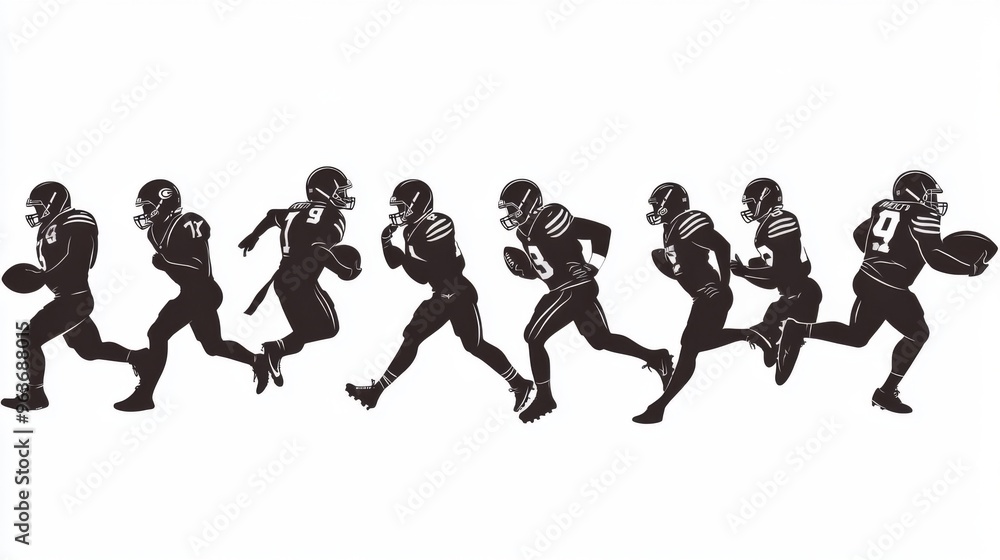 Dynamic Football Players in Motion Dynamic Football Players in Motion