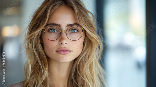 portrait of a woman wearing a glasses