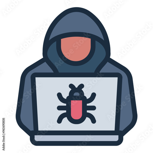 Hacker avatar icon symbolizing anonymous cybercrime and online threats.