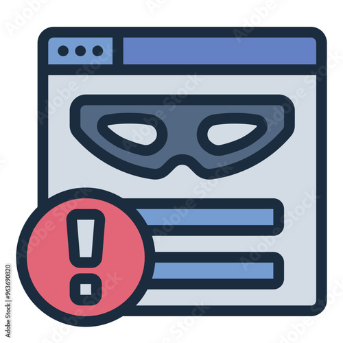Fake login icon representing cybercrime involving phishing and password theft.