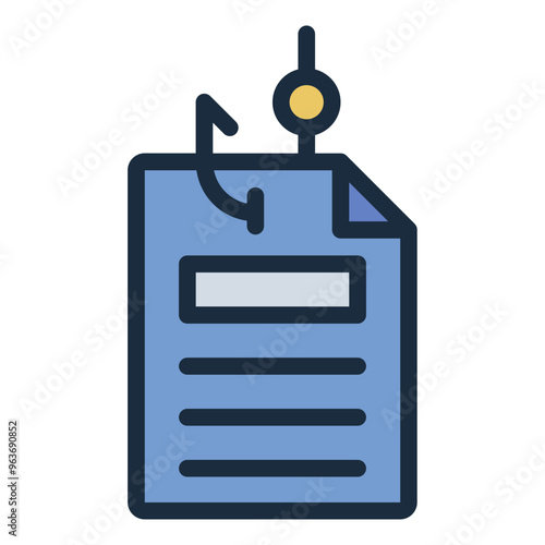 Data theft icon representing phishing attacks and cybercrime involving online fraud.