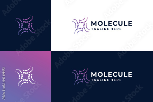 Molecule evolution logo design for science research