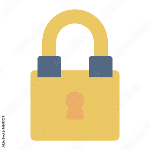 Security padlock icon representing cybercrime protection and data encryption.