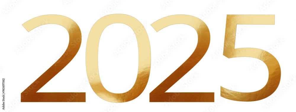 2025 golden bold font letters numbers, isolated, as new year symbol, flat-style 2025 golden bold font letters numbers, isolated, as new year symbol, flat-style