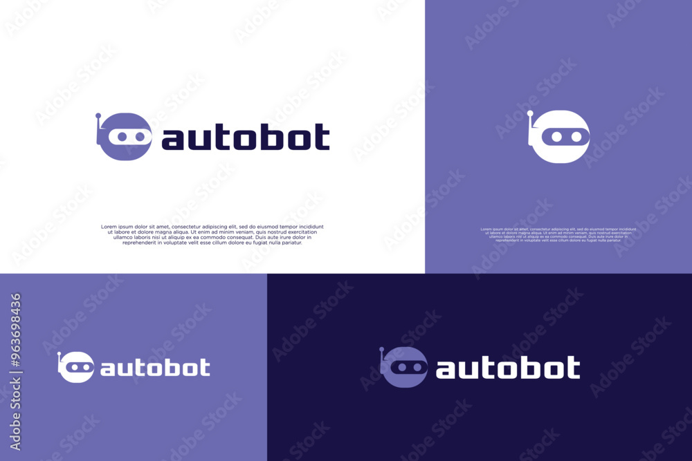 Auto bot logo design. Robot assistance logo Auto bot logo design. Robot assistance logo