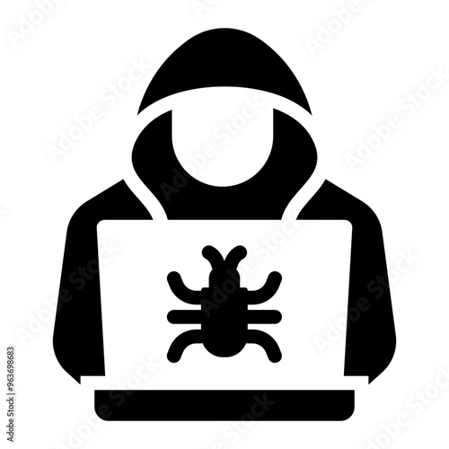 Hacker avatar icon symbolizing anonymous cybercrime and online threats.
